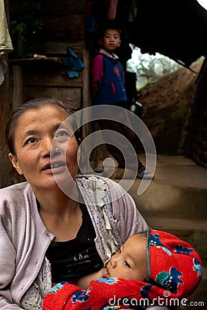 Lepcha Woman with baby