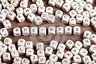 Letter dices word - Business