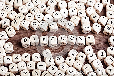 Letter dices word - discount