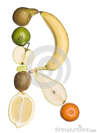 The Letter 'R' Made Out Of Fruit Stock Image - Image: 11862681
