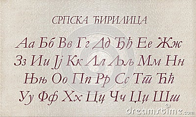 Letters of the Cyrillic alphabet