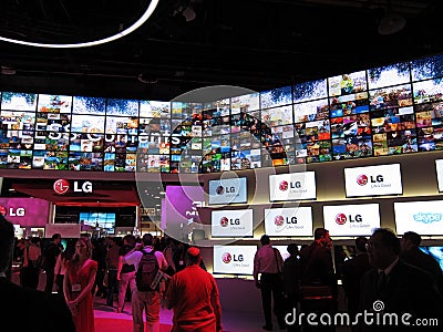 LG booth at the 2010 CES convention