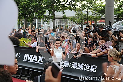 Li Bingbing at Transformers Movie Debut