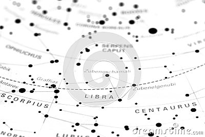 Libra on star map