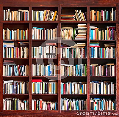Library books background