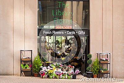 Library Florist, flower shop by the Vancouver Public Library