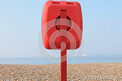 Life buoy on a beach