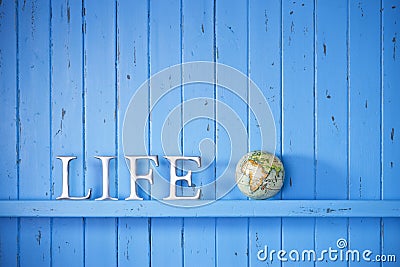 Life Globe Word Background