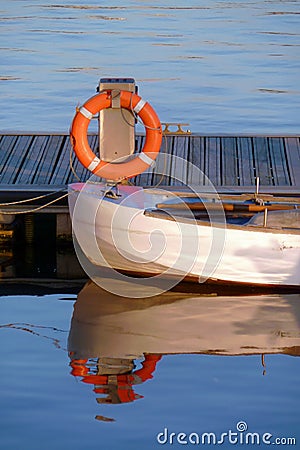 Lifeguard float on boat