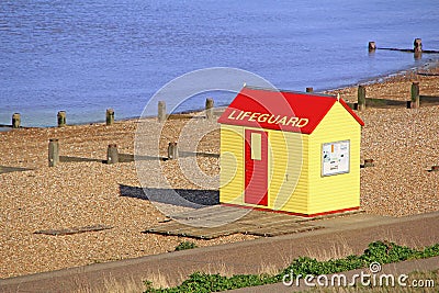 Lifeguard hut on beach