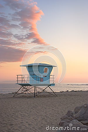 Lifeguard Hut at Sunset