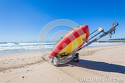 Lifeguard Rescue inflatable Boat Beach