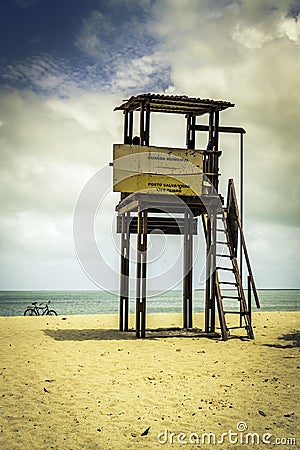 Lifeguard tower in Fortaleza, Brazil