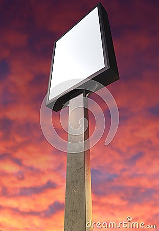 Light Box Vertical On Red Sky