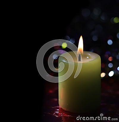 Light candle on dark