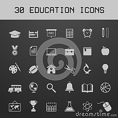 Light education icon set