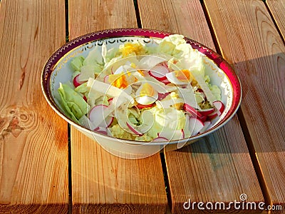 Light salad dinner