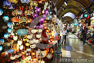 Light store in Grand Bazaar of Istanbul, Turkey