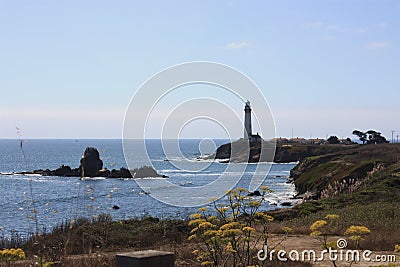 Lighthouse on costal road California