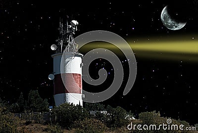 Lighthouse at the night