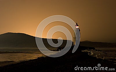 Lighthouse after sunset