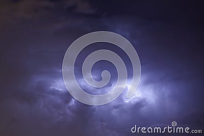 Lightning in Dark Storm Clouds