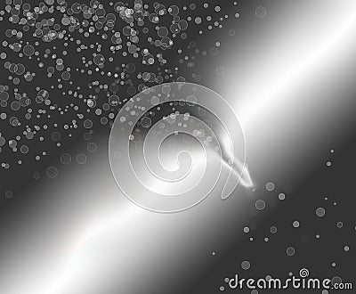 Lights On Silver Background -space. Illustration, Graphic