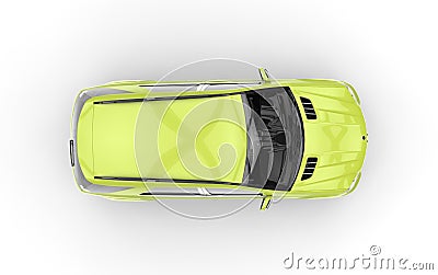 Lime Green SUV Top View