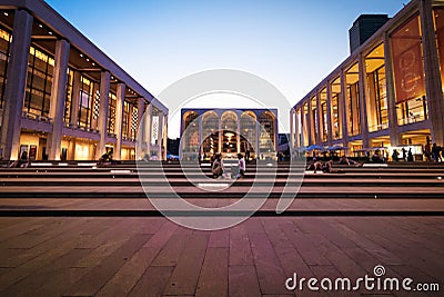 Lincoln Center in New York, USA on a clear night