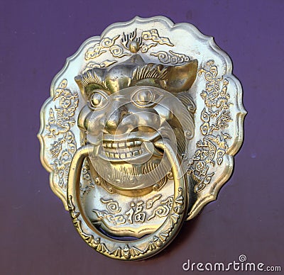 A Lion head knocker