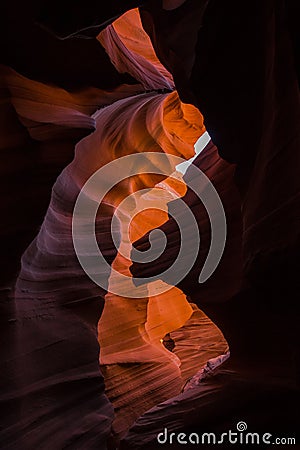 Lion rock formation In Lower Antelope Canyon