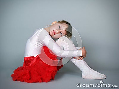 Little beautiful girl is dancer