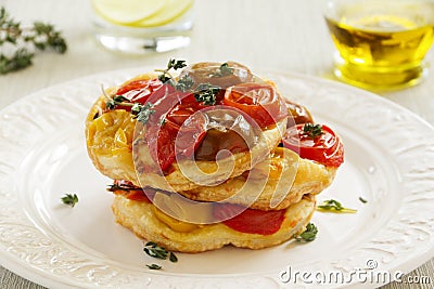 Little cakes with tomato