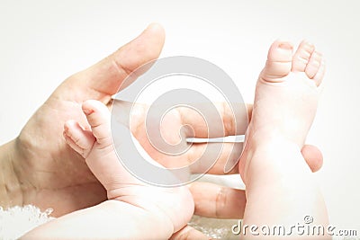 Little feet and hand
