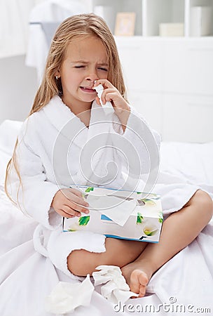 Little girl with a bad case of influenza