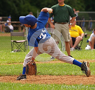 Little league baseball pitcher