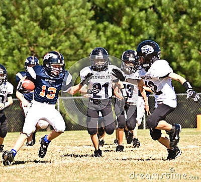 Little League Football Making a Play