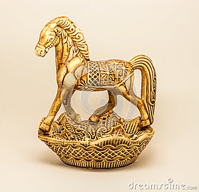Little sculpture of a horse.