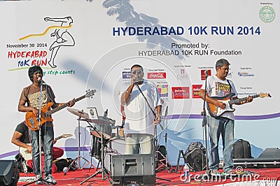Live music at Hyderabad 10K Run Event
