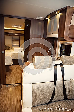 Living Quarters in Luxury Motorhome