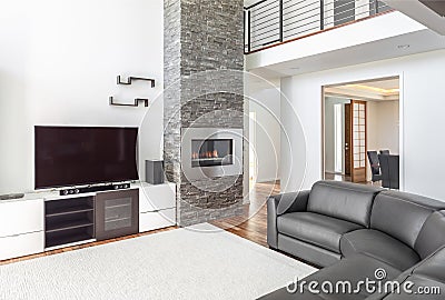 Living Room with Fireplace