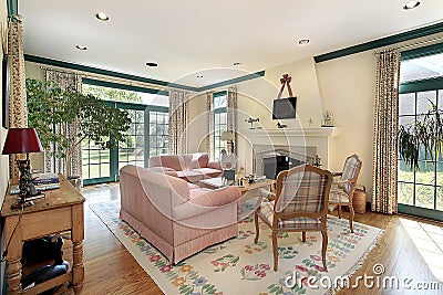 Living room in luxury home