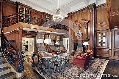 Living room in luxury home