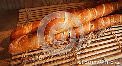 Loaves of French Baguettes