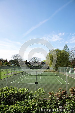 Local Community Tennis Court View