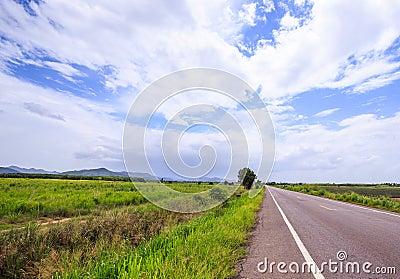 Local road in a rural area