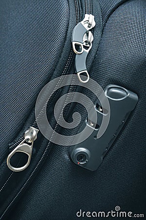 Lock on travel bag