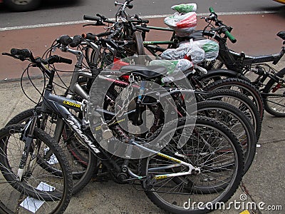 Locked bikes