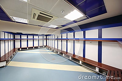 Locker room in Santiago Bernabeu Stadium