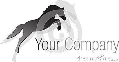 Logo black jumping horse